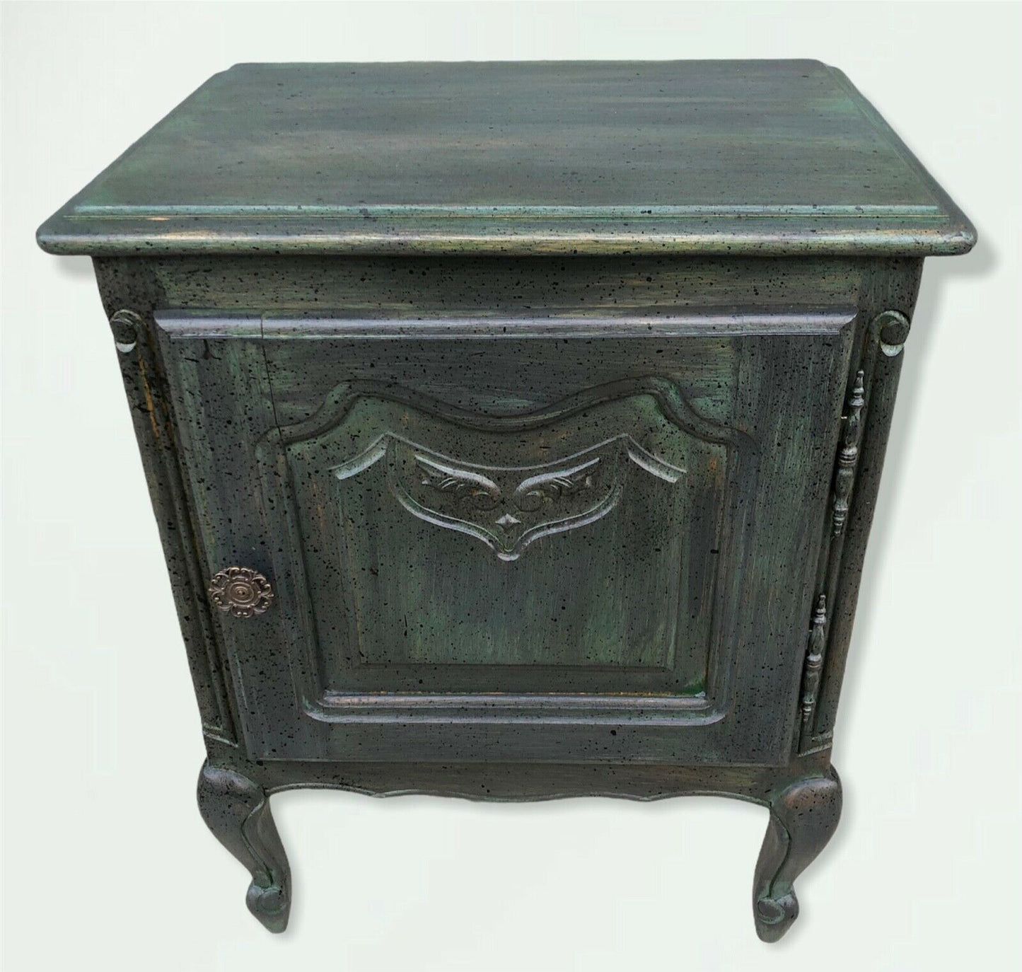 Two Near Identical Bijou French Bedside Tables / Vintage Bedside Cabinets ( SOLD )