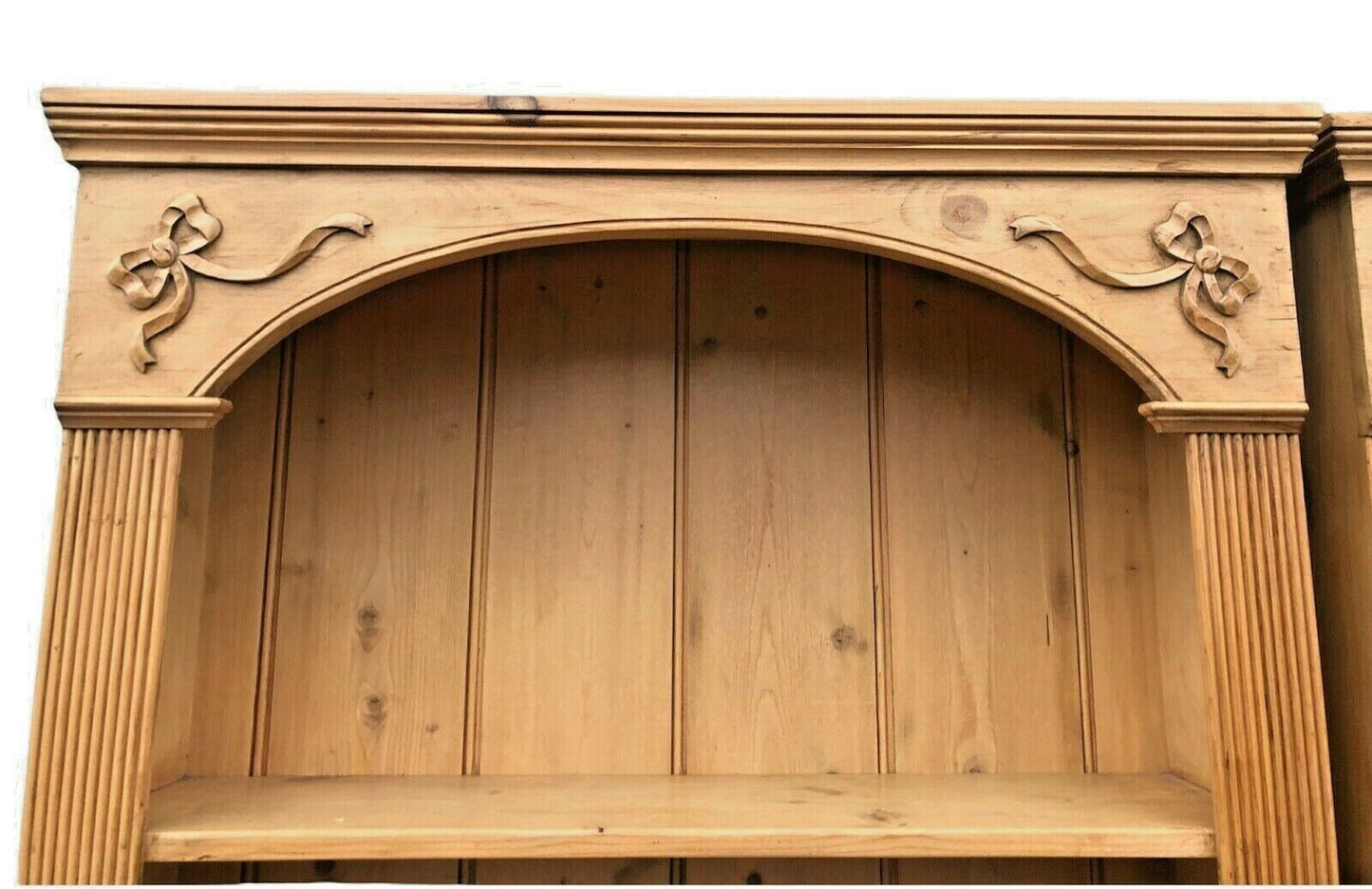 Pair Of Tall Stunning Vintage Pine Bookcases / Pine Bookshelves ( SOLD )
