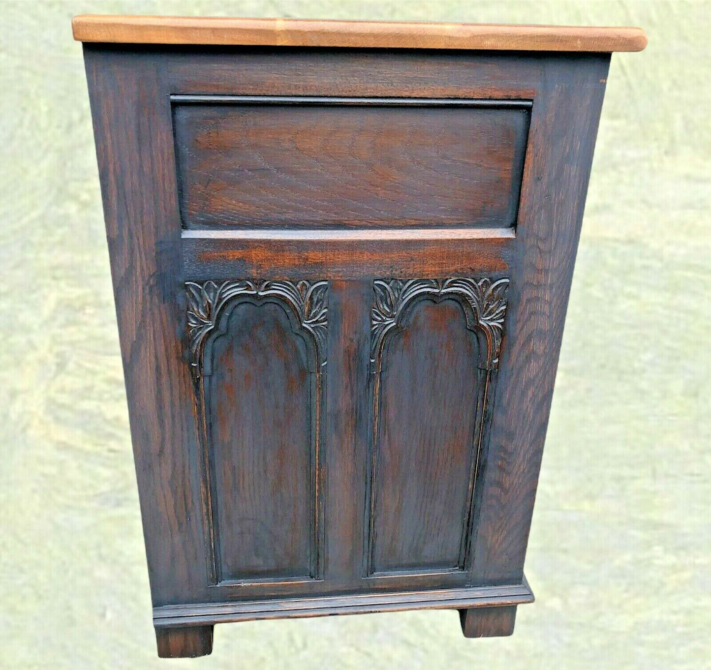 Gothic Style Oak Chest Of Drawers By Old Charm ( SOLD )
