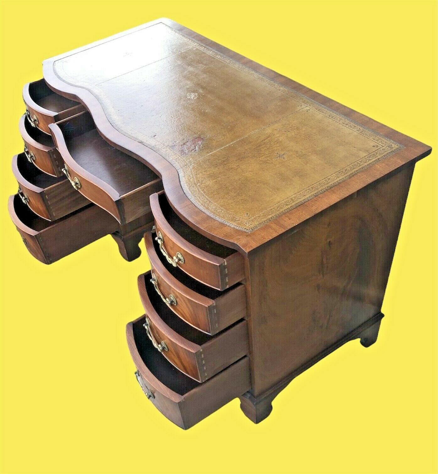 010.....Handsome Mahogany Reprodux Desk - SOLD