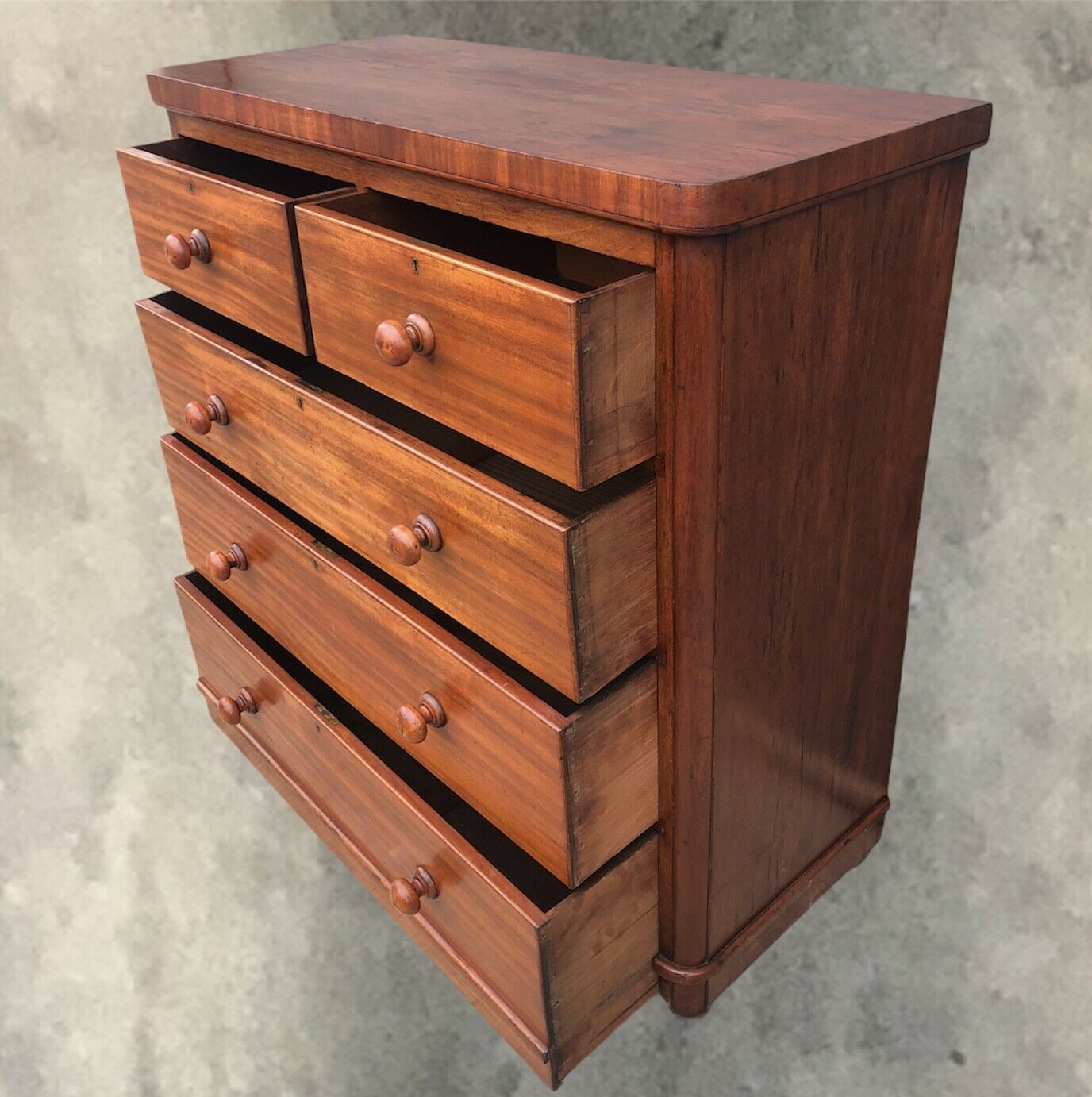 Handsome Antique Mahogany Chest Of Drawers / Large Chest Of Drawers ( SOLD )