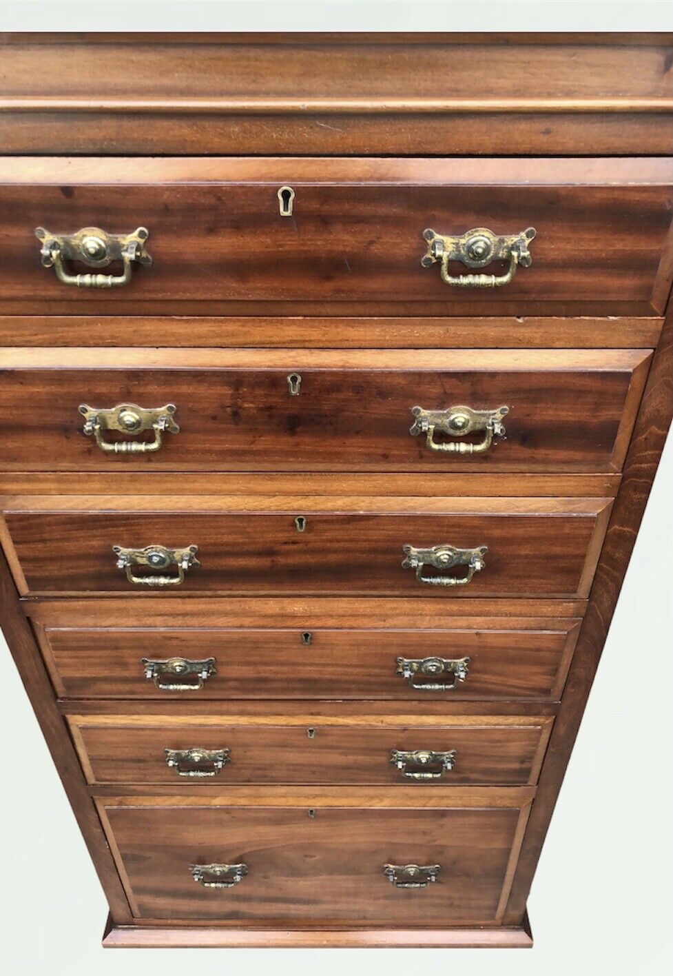 Handsome Antique Solid Walnut Tallboy Chest Of Drawers ( SOLD )