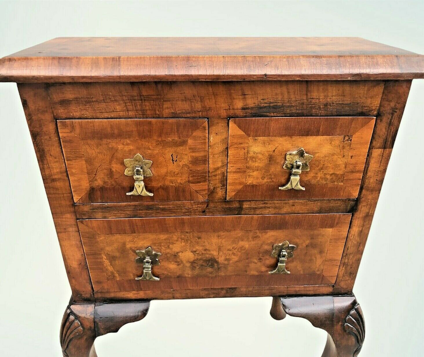 Vintage Figured Walnut Bedside Lamp Table ( SOLD )
