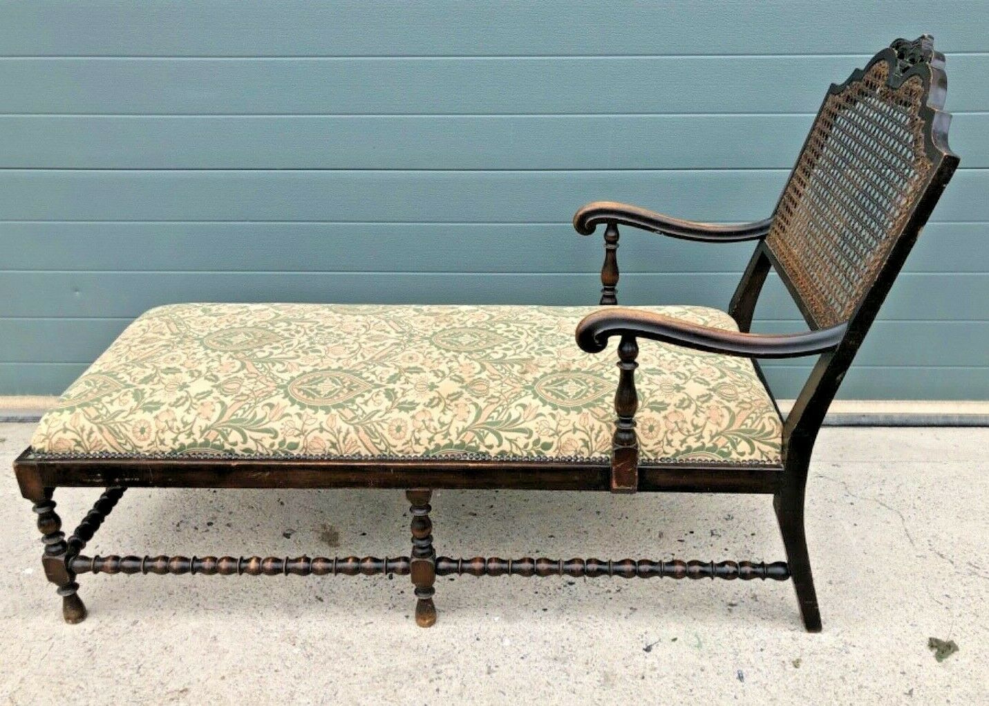 Vintage Jacobean Style Day Bed / Oak Chaise Longue ( SOLD )
