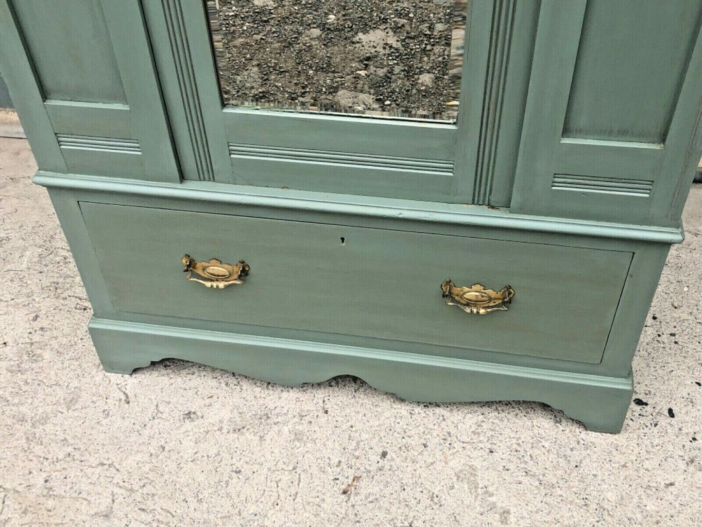 Edwardian Refinished Satin Walnut Wardrobe With Mirror Door ( SOLD )