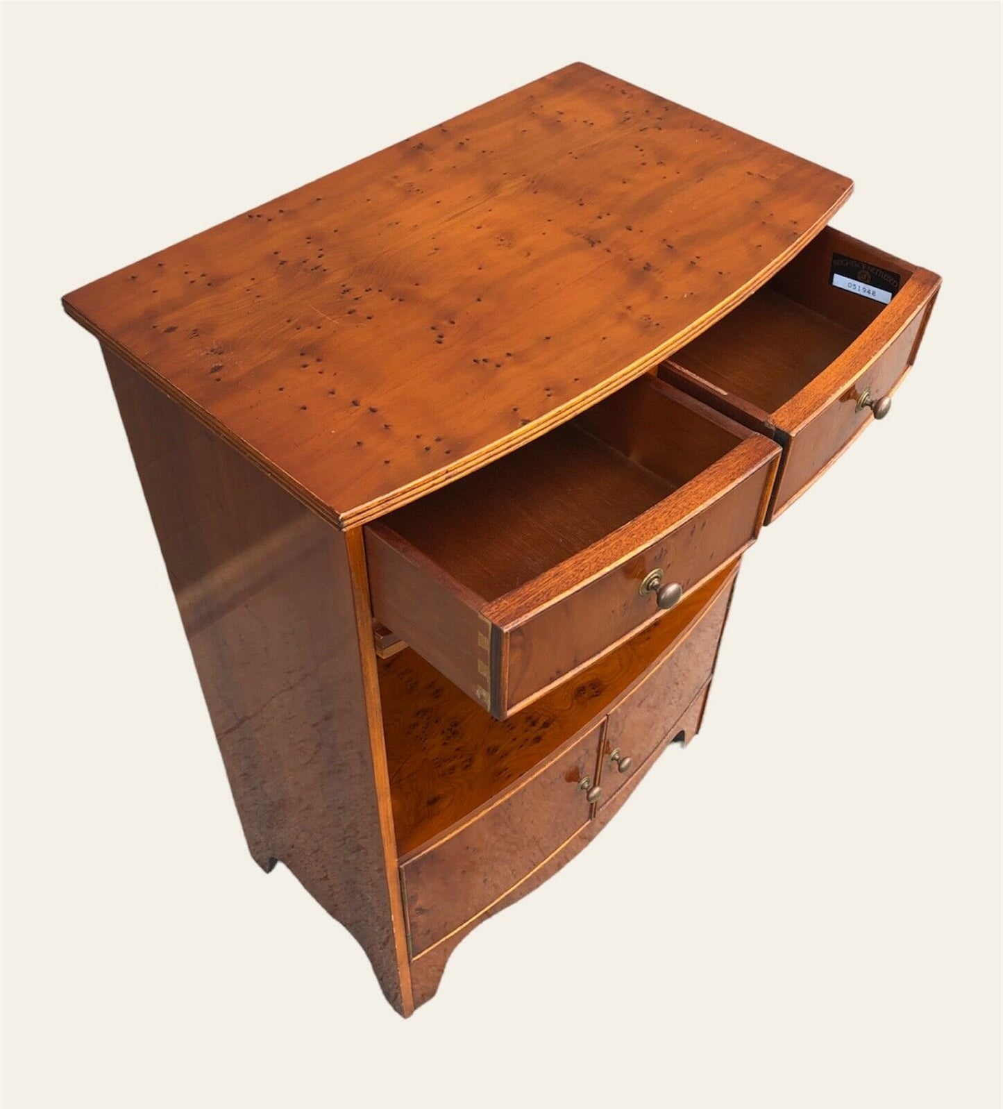000956....Vintage Yew Wood Reprodux Side Cabinet (sold )