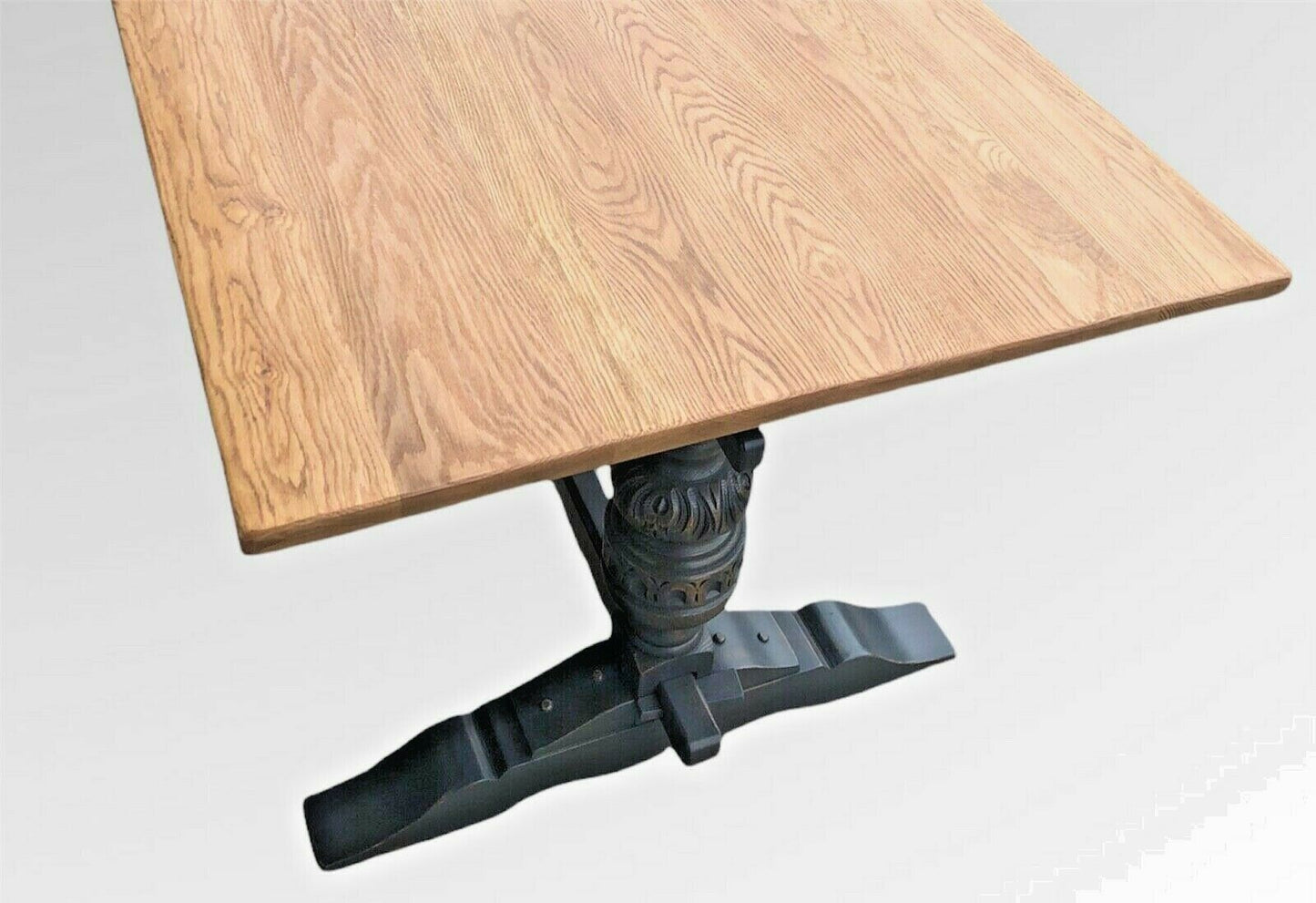 Stunning Vintage Old Charm Carved Solid Oak Refectory Table ( SOLD )