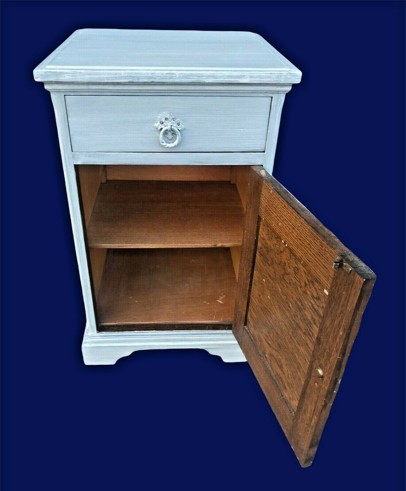 003.....Handsome Vintage Refinished Bedside Cabinet