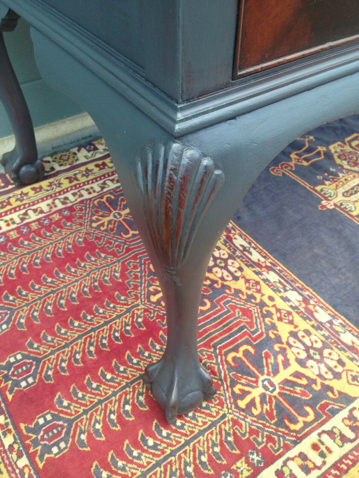 Vintage Mahogany Desk / Vintage Chippendale Style Writing Table ( SOLD )