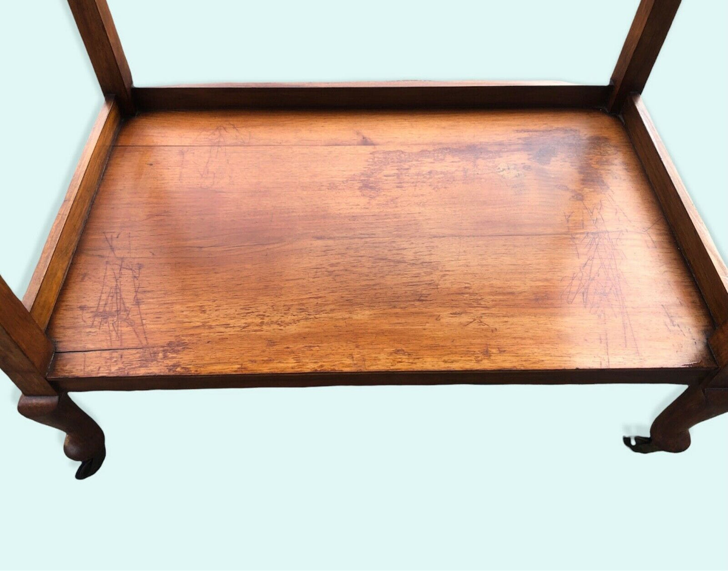 000980.....Vintage Walnut Serving / Drinks Trolley ( sold )