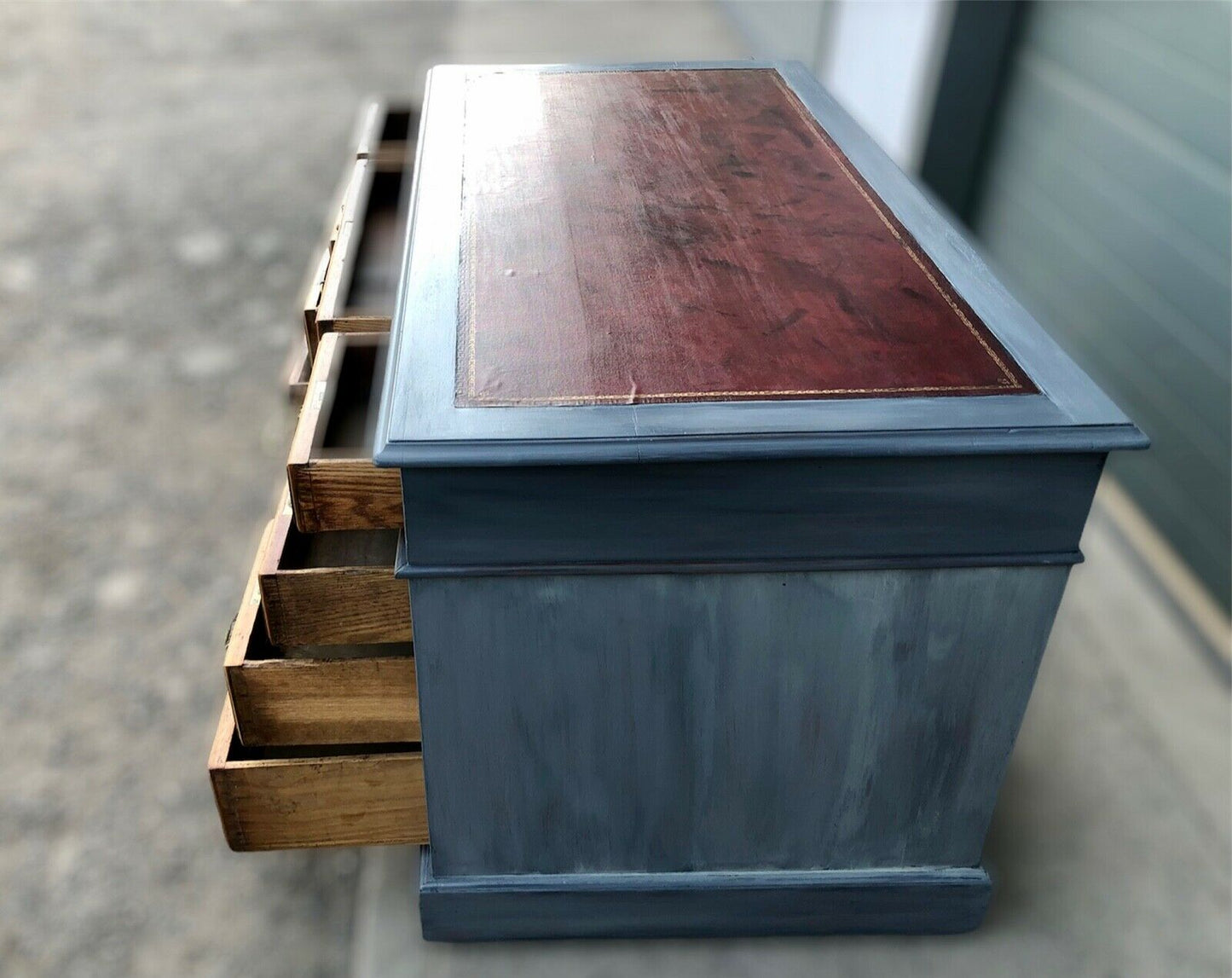Handsome Vintage Mahogany Pedestal Desk ( SOLD )