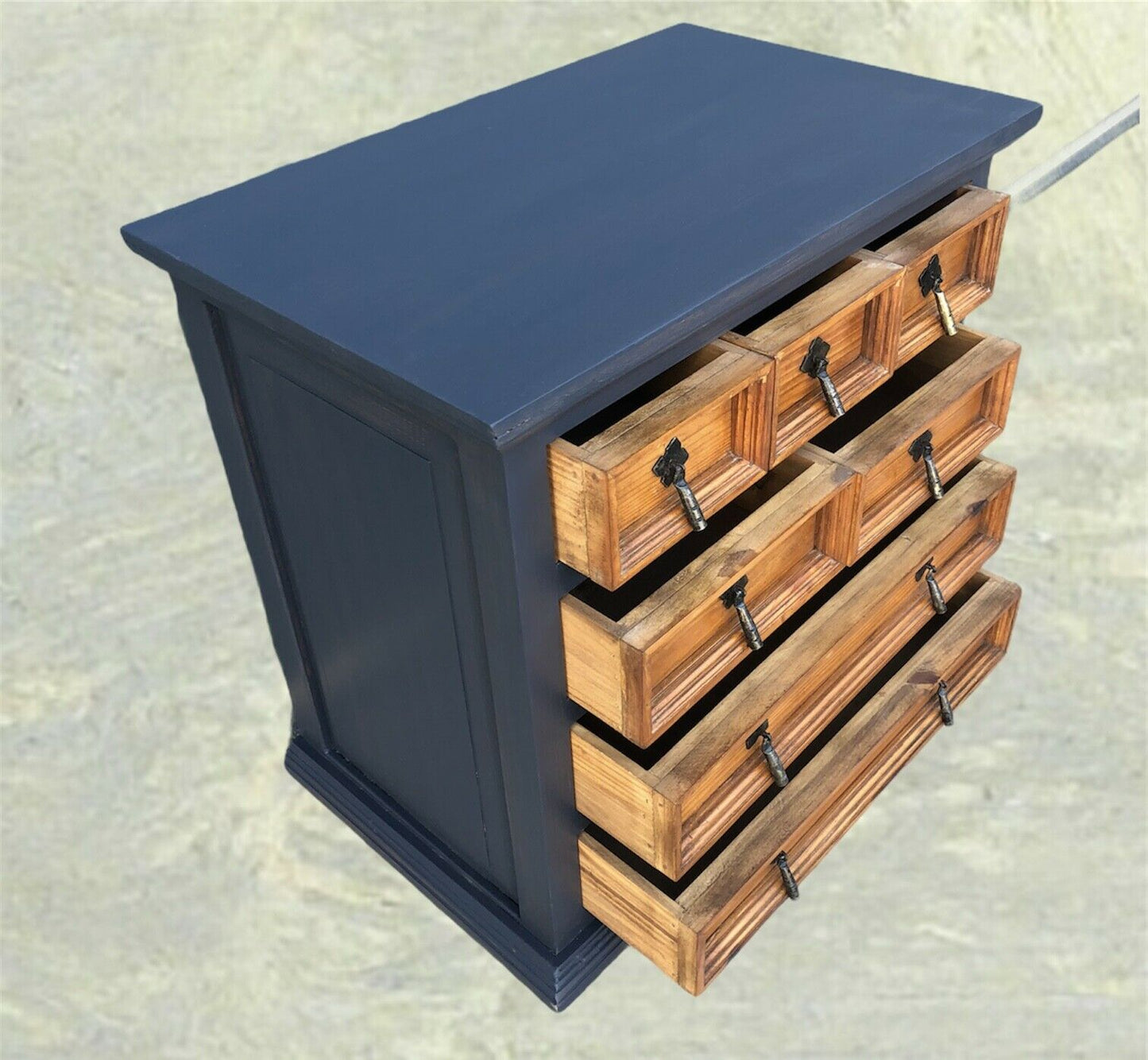 Handsome Pair Of Pine Bedside Chests / Rustic Small Chests ( SOLD )