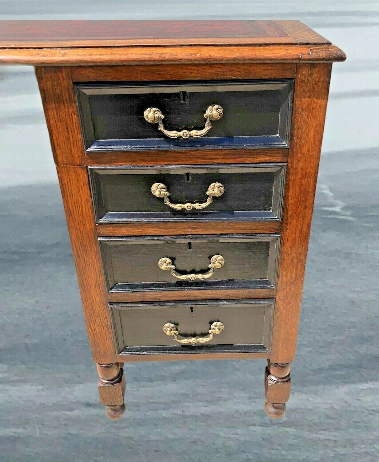 Antique Oak Single Pedestal Desk ( SOLD )