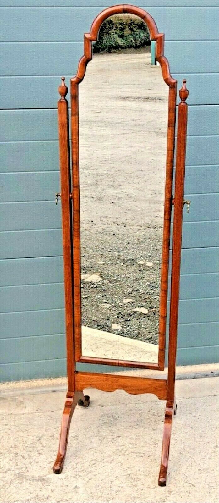 Handsome Vintage Walnut Cheval Mirror ( SOLD )