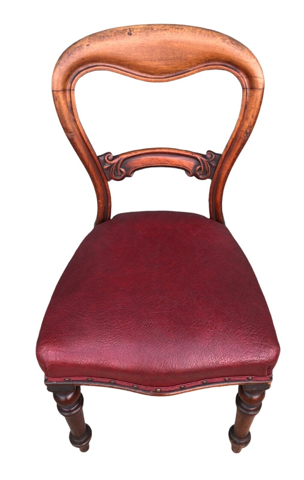 000933....Handsome Set Of Four Antique Mahogany Dining Chairs ( sold )