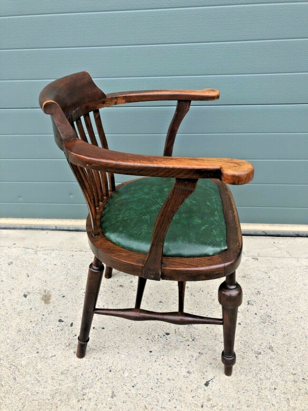 089.....Two Similar Handsome Vintage Desk Chairs