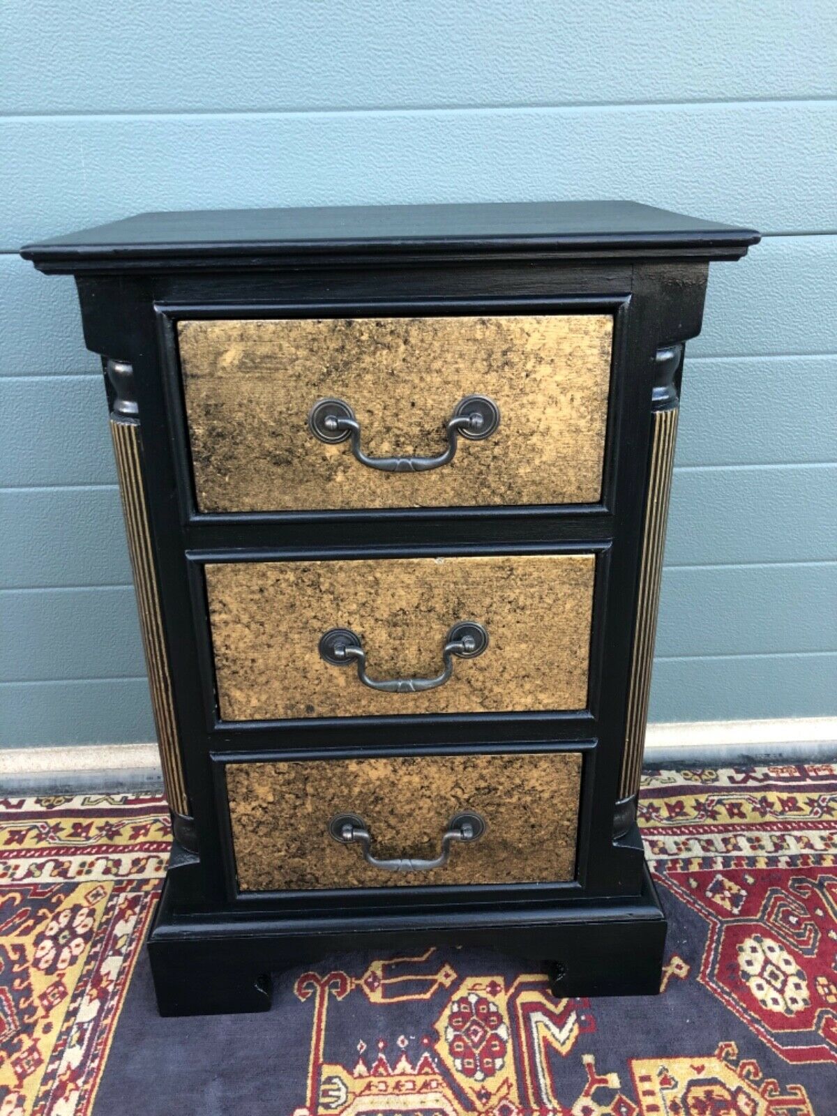 A Pair Of Vintage Empire Style Bedside Chests / Refinished Pine Bedside Tables ( SOLD )
