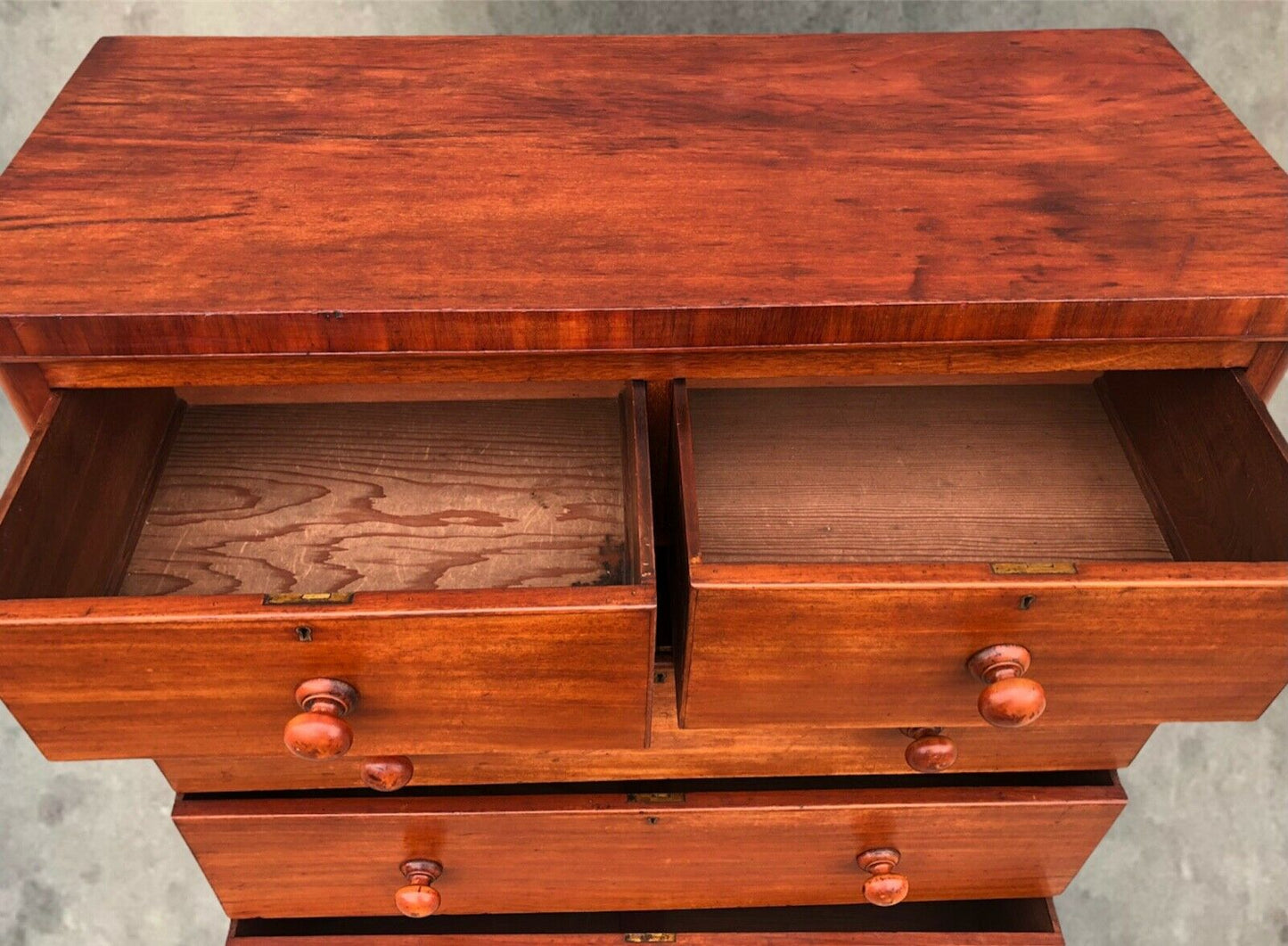 Handsome Antique Mahogany Chest Of Drawers / Large Chest Of Drawers ( SOLD )