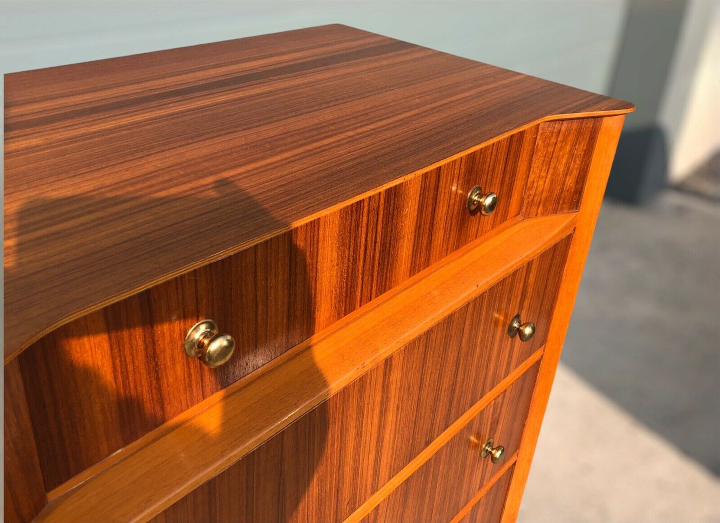 000977.....Stunning 1950'S Retro Tola Wood Chest Of Drawers By Austinsuite ( Sold )