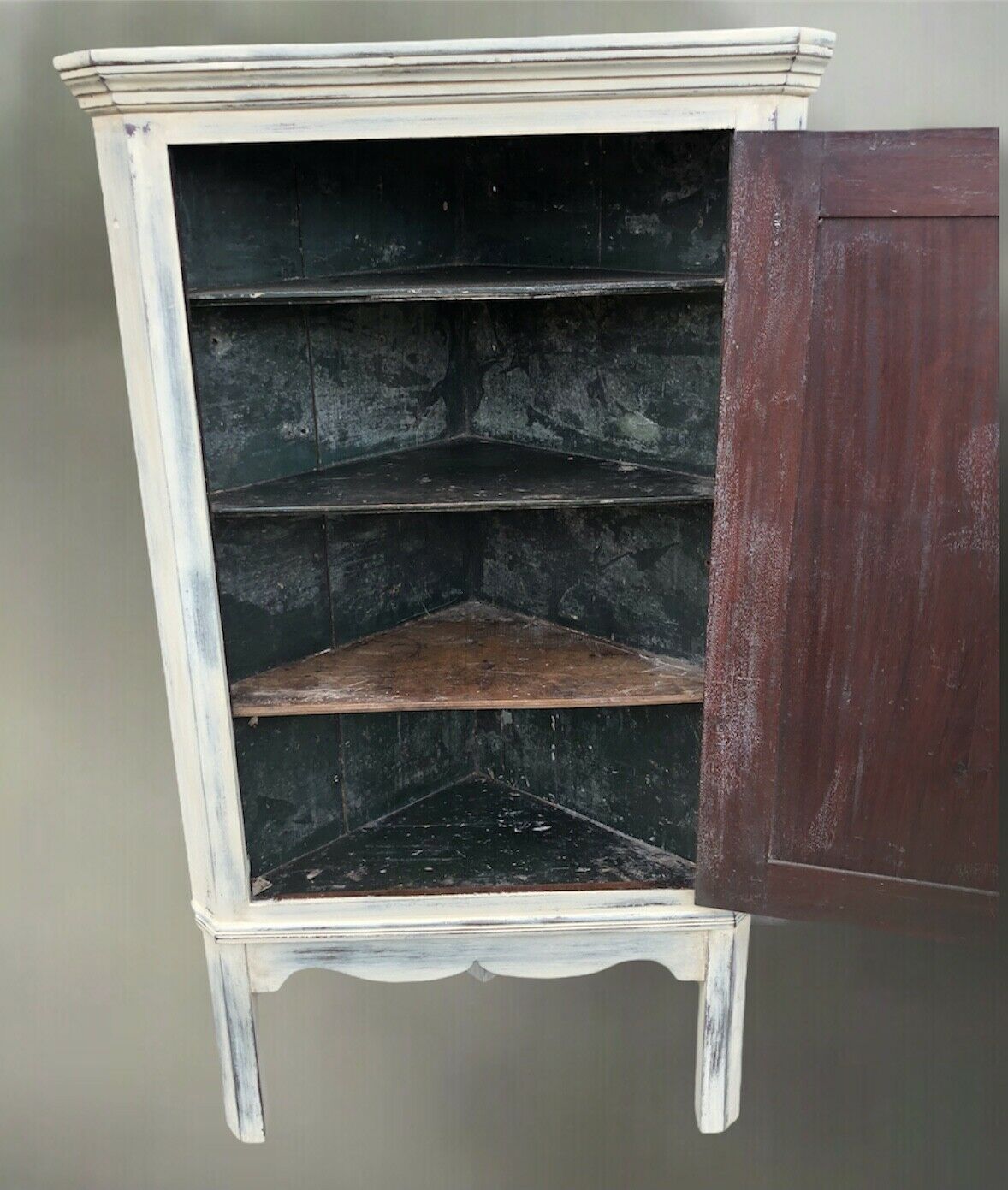 139.....Handsome Refinished Antique Corner Cupboard ( sold )
