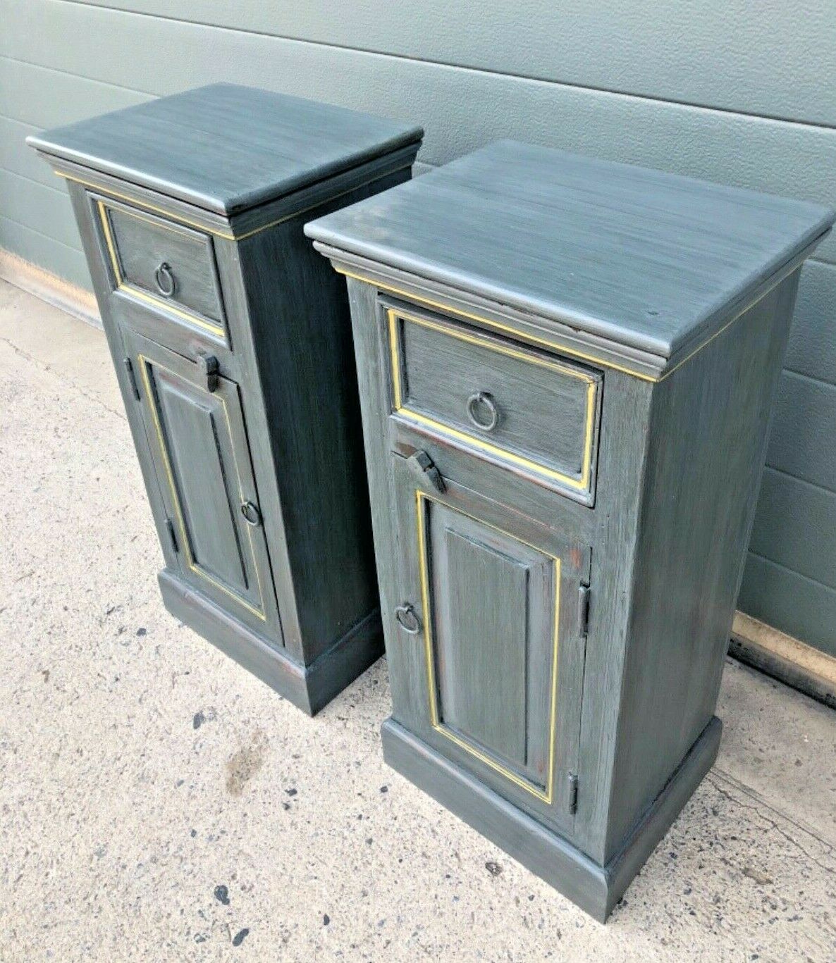 Pair Of Small Rustic Bedside Tables ( SOLD )