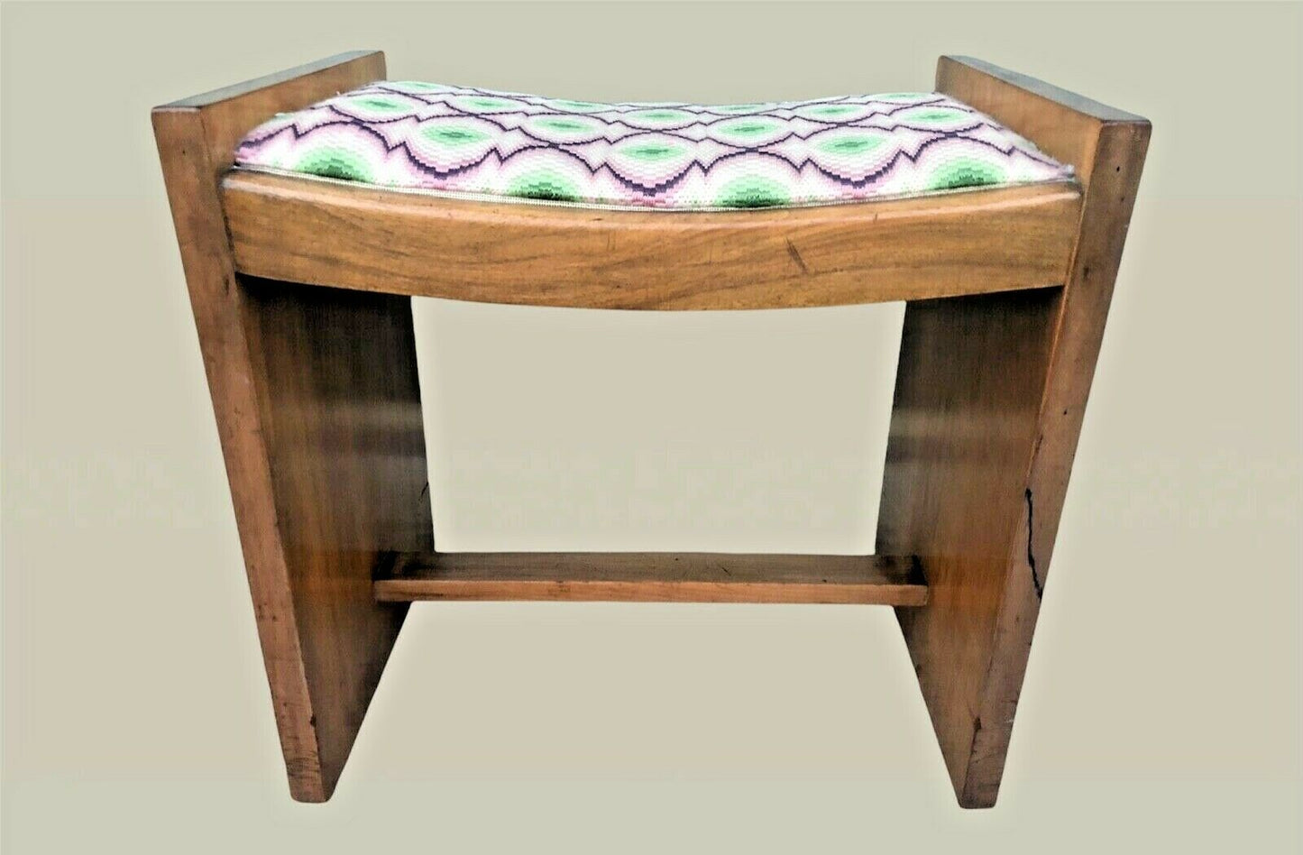 019.....Fabulous Original Art Deco Walnut Stool ( sold )