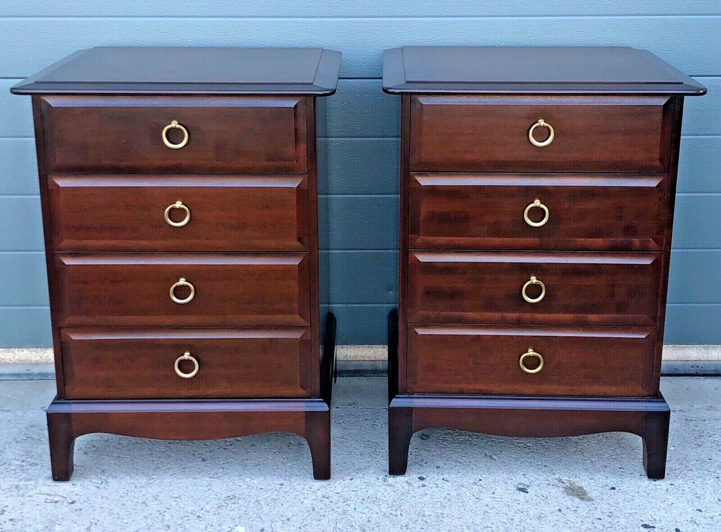 Handsome Pair Of Vintage Stag Bedside Chests / Stag Bedside Tables ( SOLD )