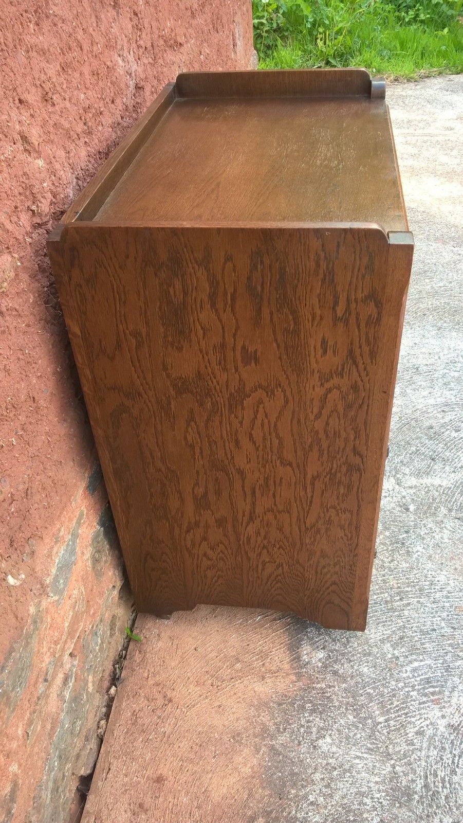 Old Charm Style Cabinet / Oak Record And Media Cabinet