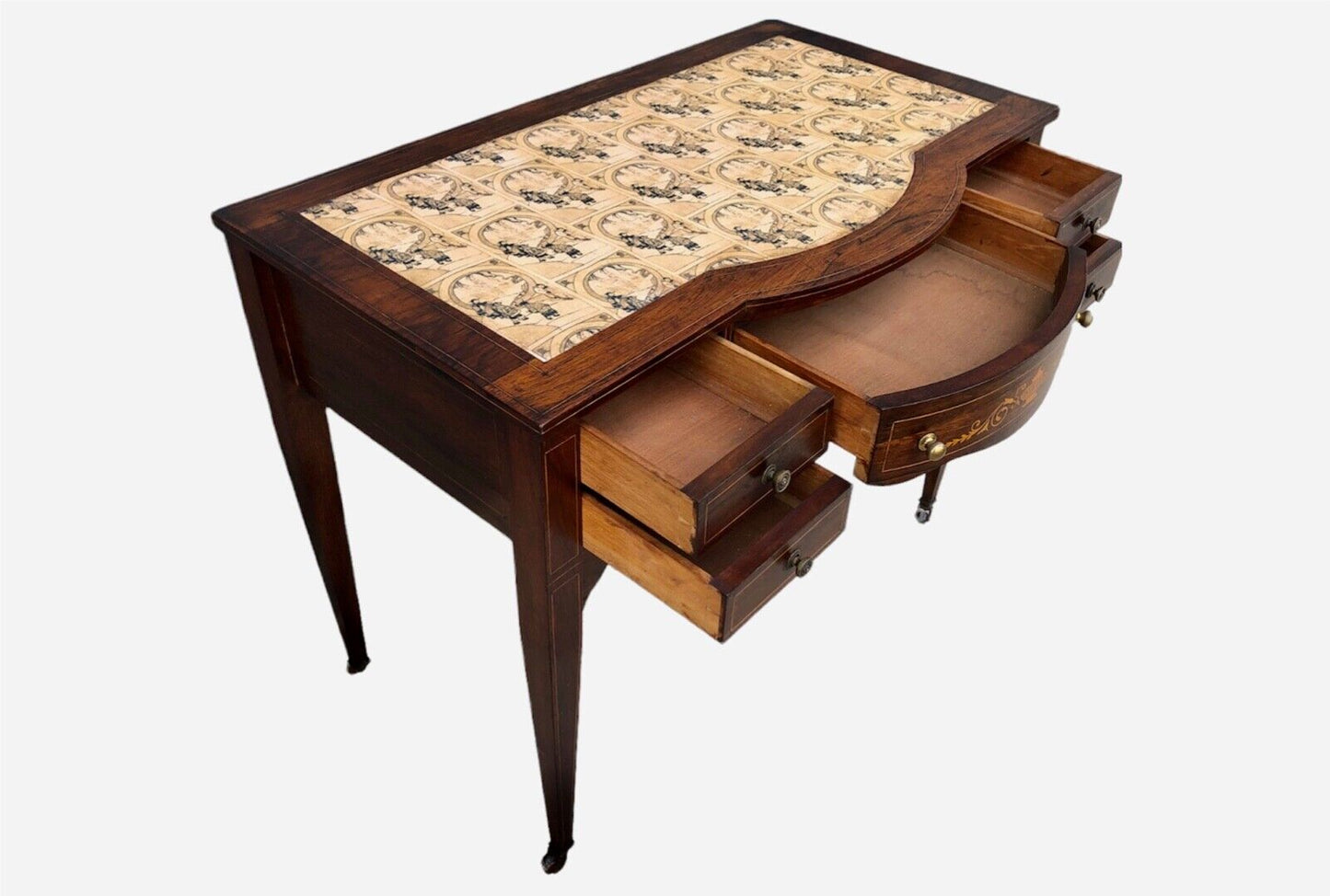 000927....Handsome Antique Rosewood Writing Desk ( sold )