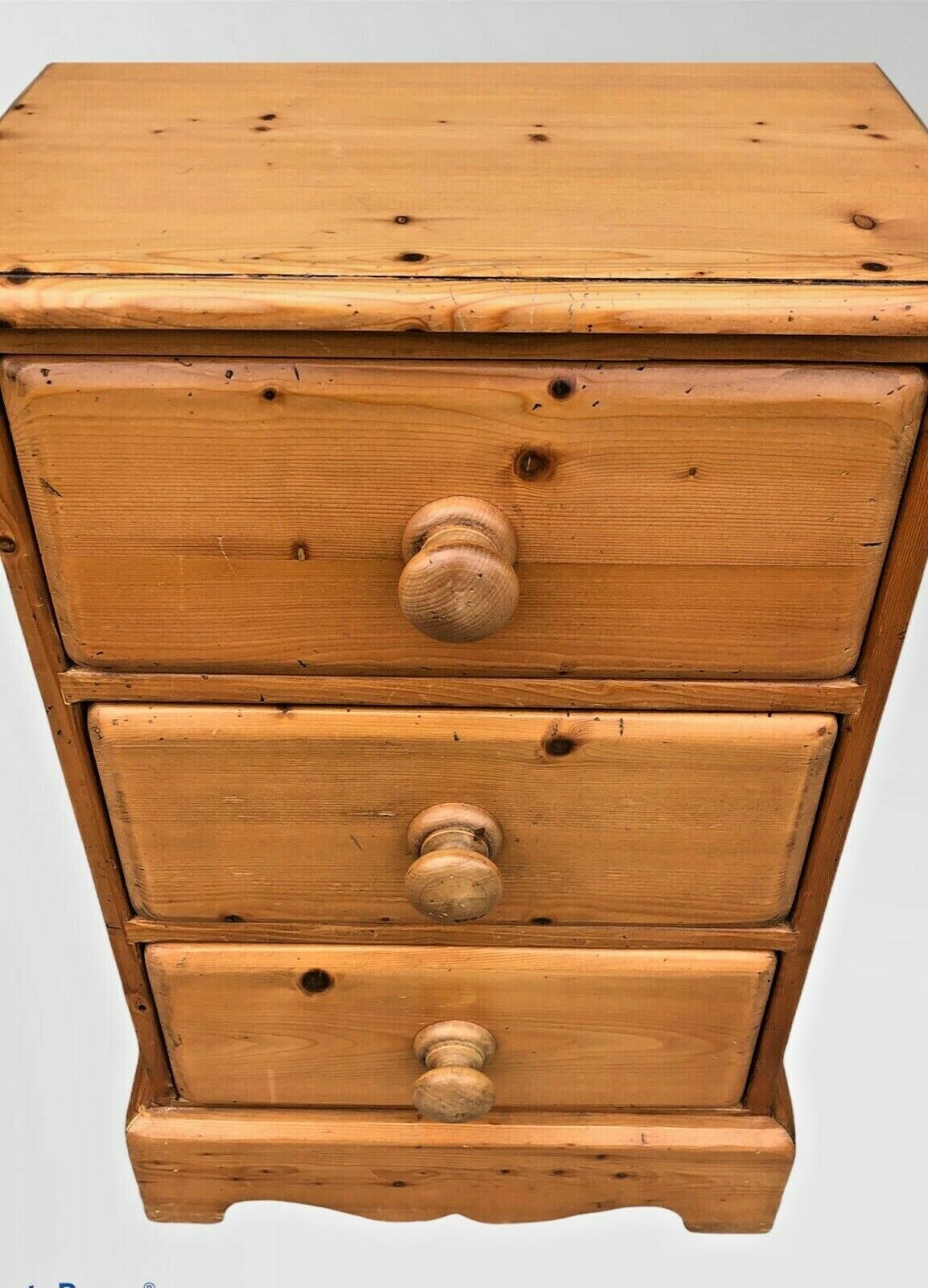 A Pair Of Vintage Heavy Pine Bedsides Chests / Bedside Tables ( SOLD )