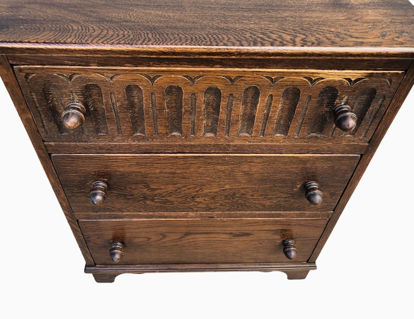 000945....Vintage Oak Bedside Chest / Bedside Table ( sold )