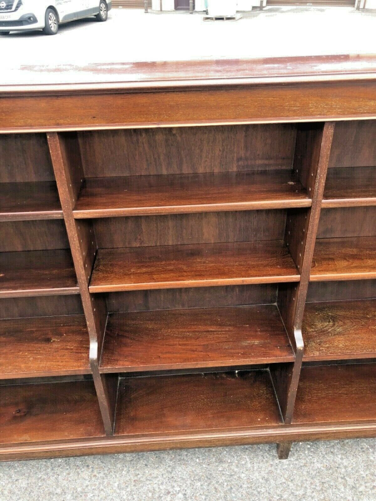 Stunning Vintage Solid Mahogany Long Bookcase ( SOLD )