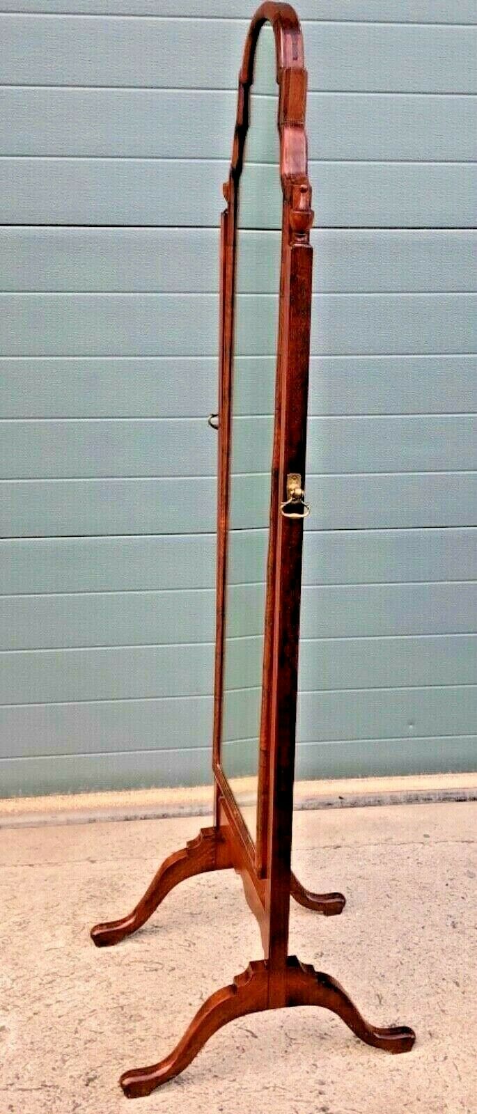 Handsome Vintage Walnut Cheval Mirror ( SOLD )