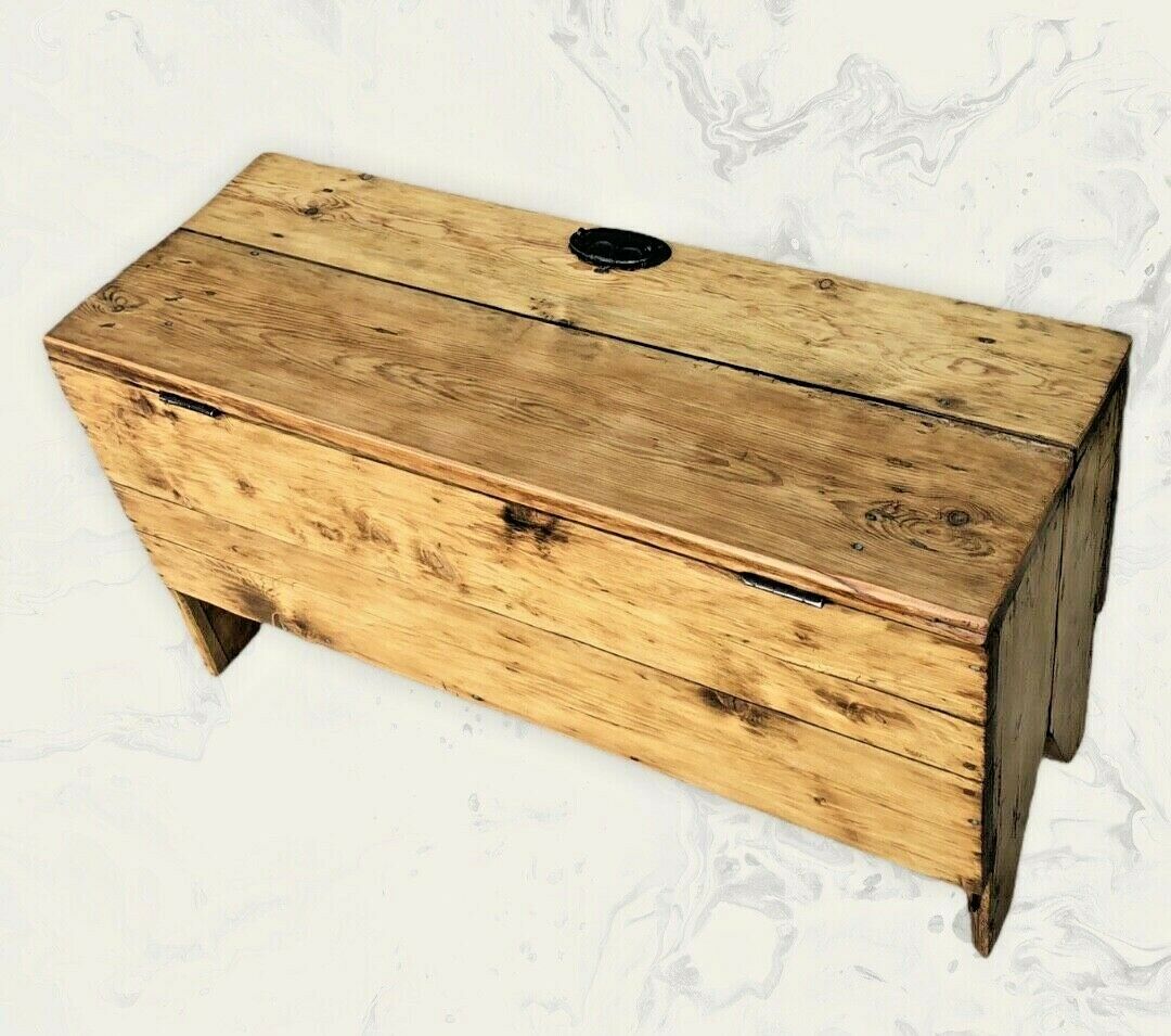 Antique Rustic Pine Coffer / Old Storage Chest ( SOLD )