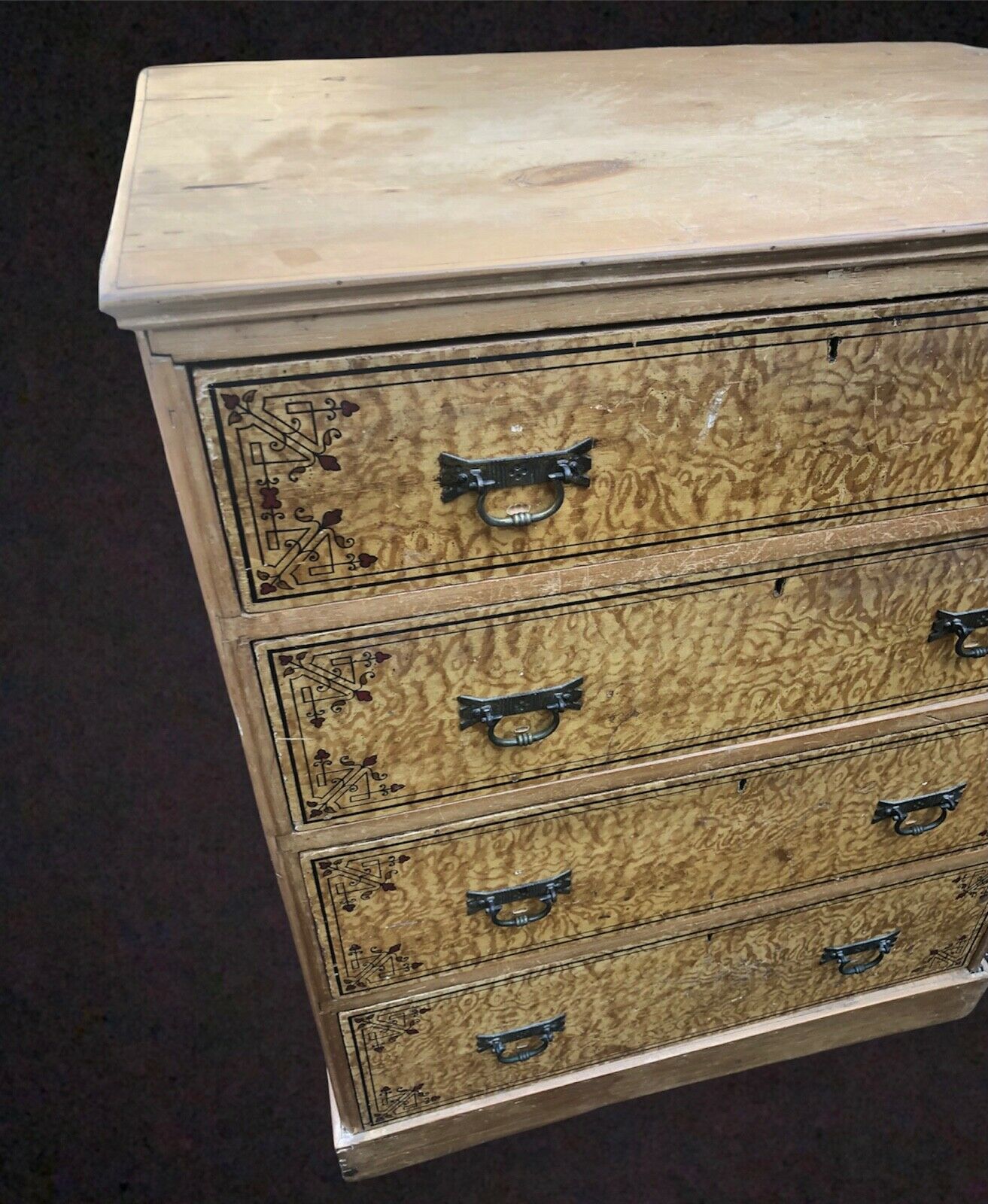 Handsome Edwardian Aesthetic Pine Chest Of Drawer ( SOLD )