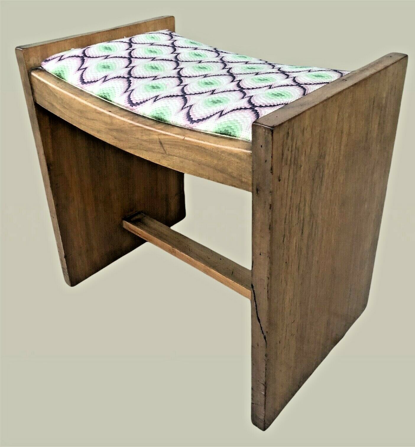 019.....Fabulous Original Art Deco Walnut Stool ( sold )