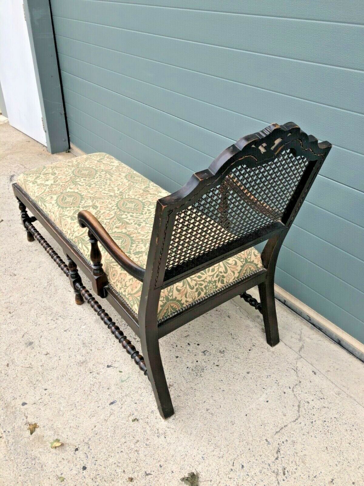 Vintage Jacobean Style Day Bed / Oak Chaise Longue ( SOLD )