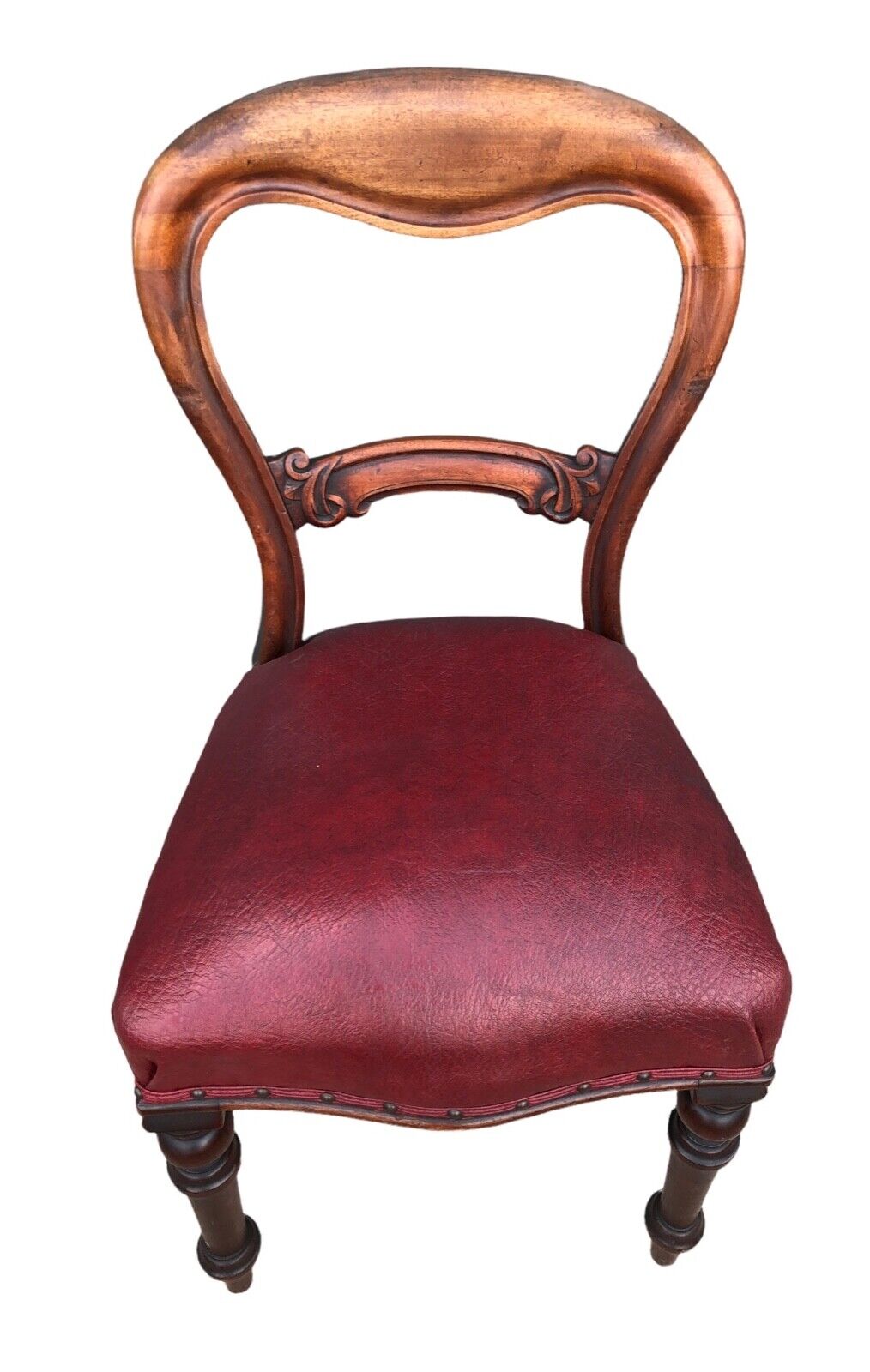 000933....Handsome Set Of Four Antique Mahogany Dining Chairs ( sold )