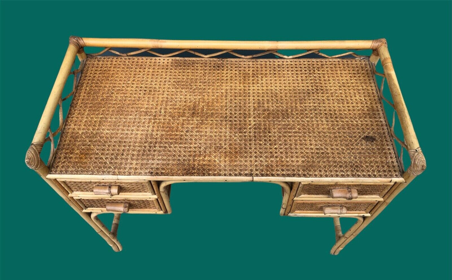Vintage Bamboo Dressing Table ( SOLD )