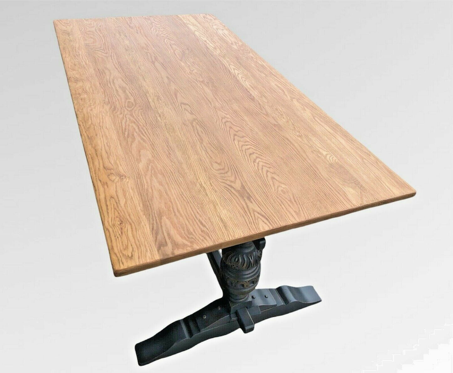 Stunning Vintage Old Charm Carved Solid Oak Refectory Table ( SOLD )
