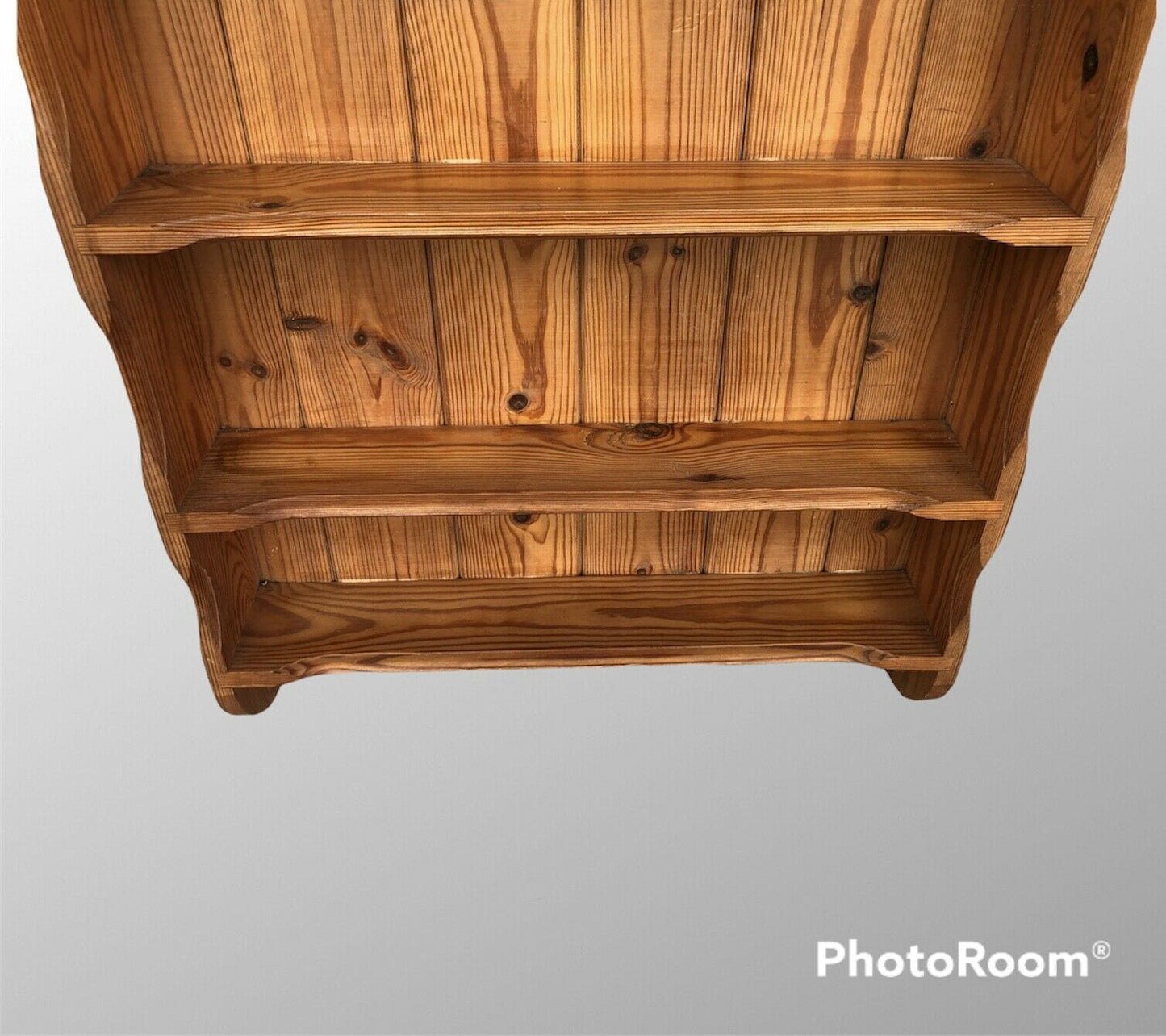 057.....A Set Of Vintage Pine Wall Shelves / Bookcase ( sold )
