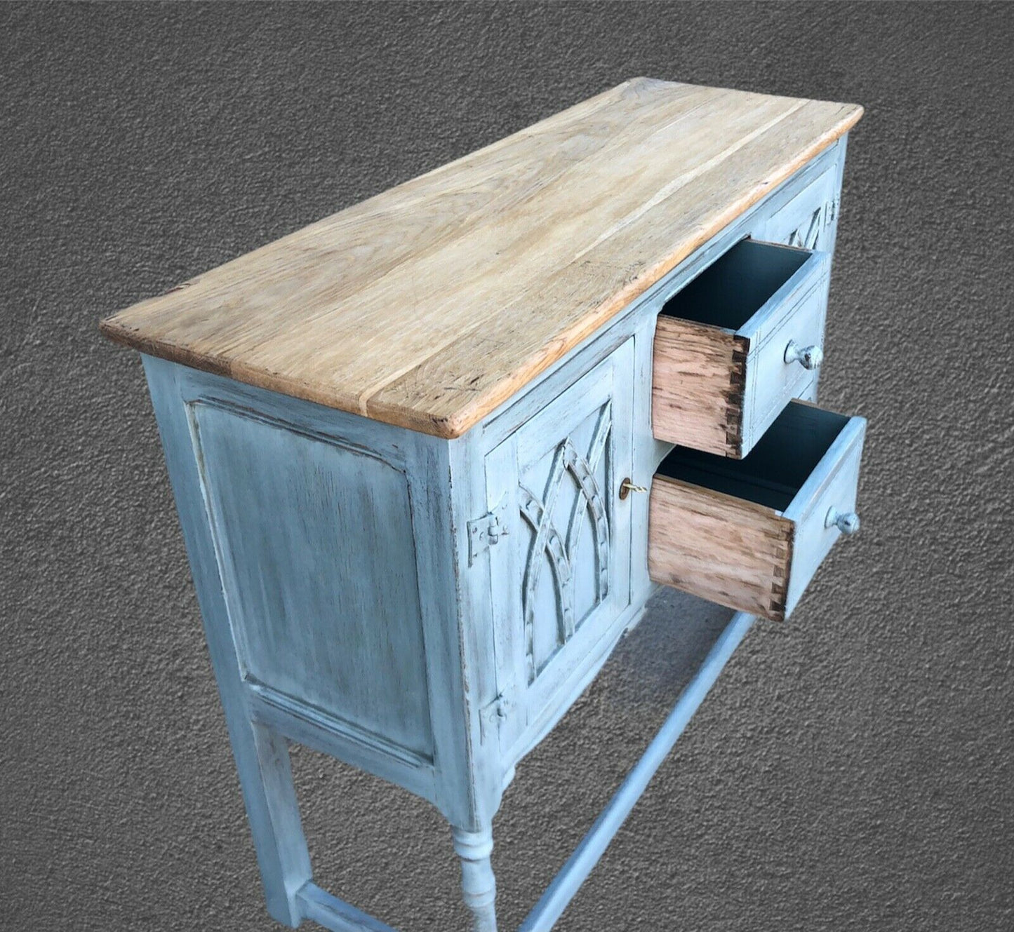 Gorgeous Vintage Carved Oak Sideboard / Gothic Style Sideboard ( SOLD )