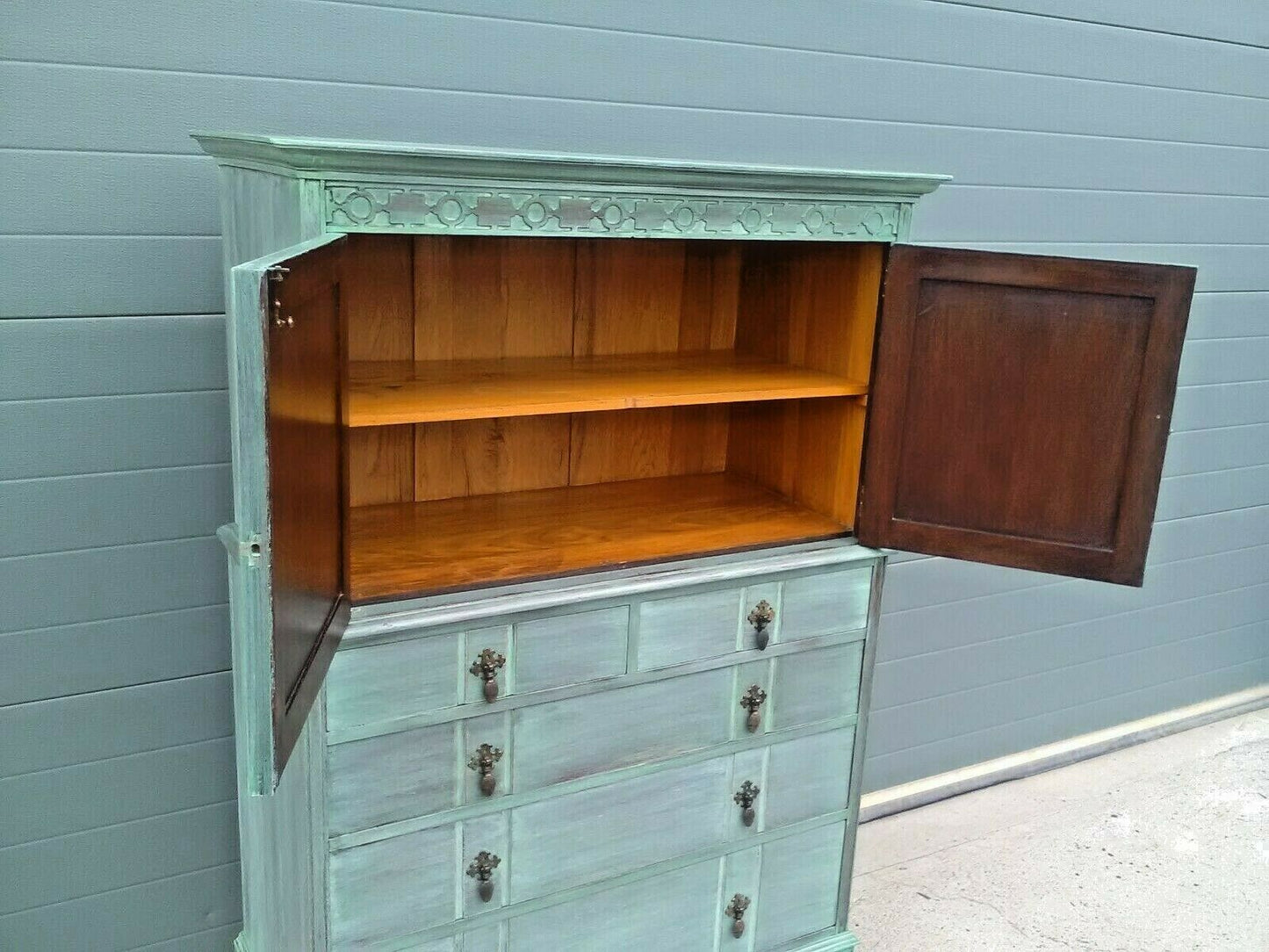 Stunning Waring And Gillows Cabinet On Chest / Make A Great Drinks Cabinet ( SOLD)