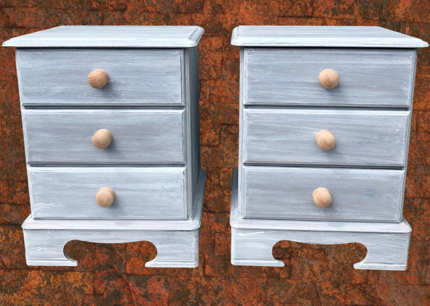 109.....A Pair Of Refinished Pine Bedside Chests ( sold )