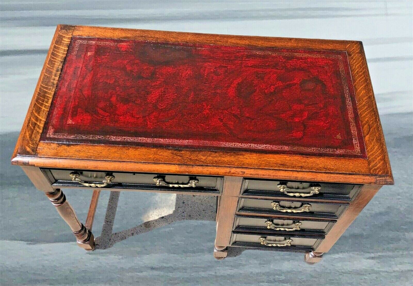 Antique Oak Single Pedestal Desk ( SOLD )