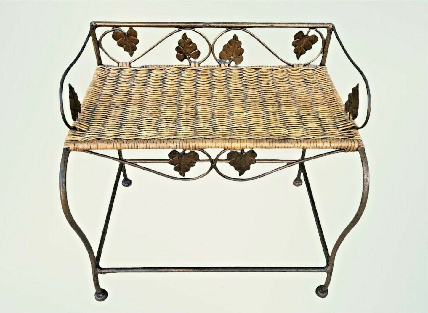 Vintage Wicker And Wrought Iron Nest Of Tables ( SOLD )
