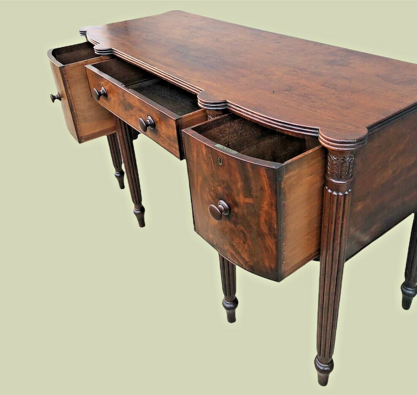 029.....Magnificent William IV Flame Mahogany Sideboard ( sold )
