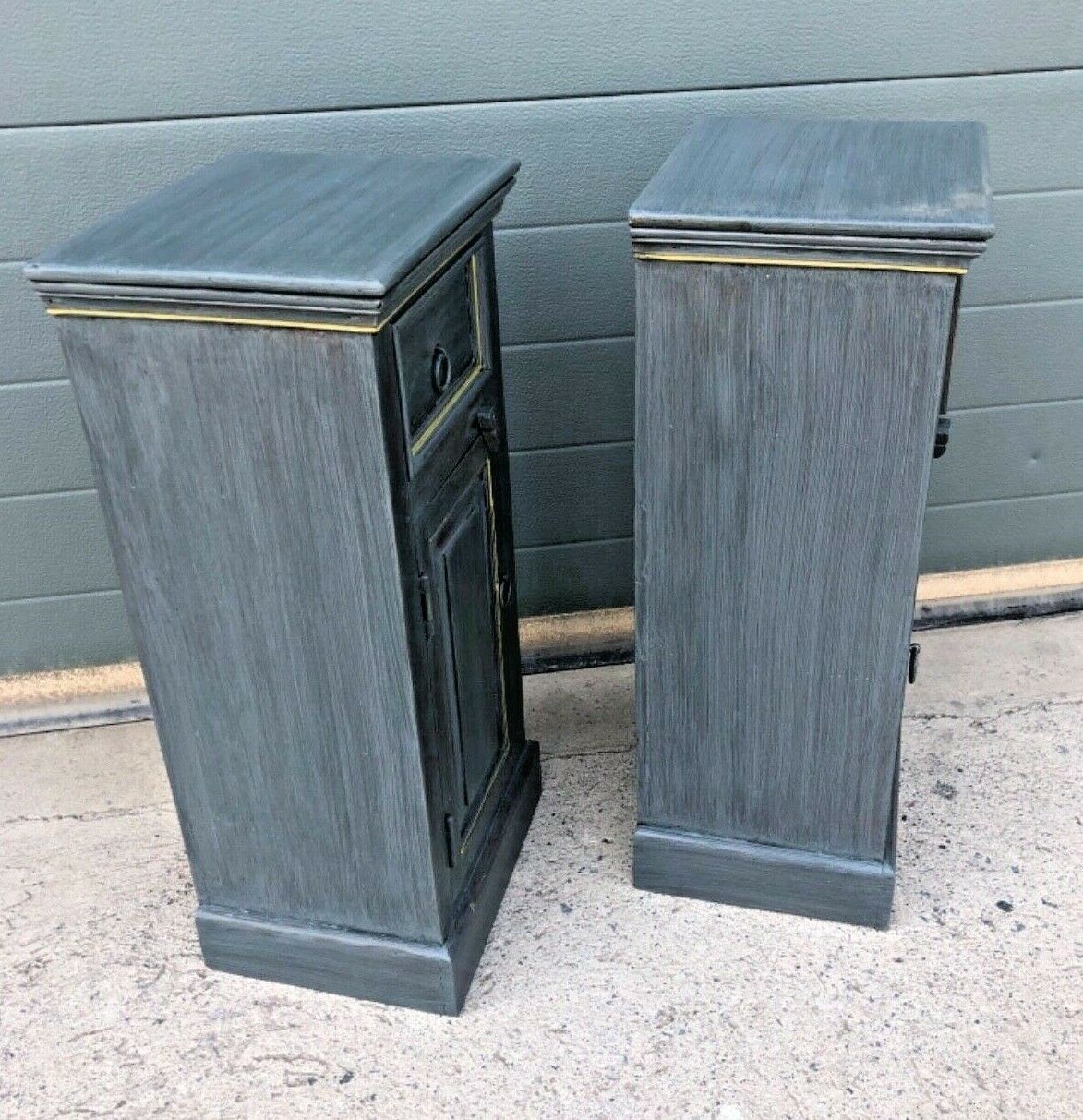 Pair Of Small Rustic Bedside Tables ( SOLD )