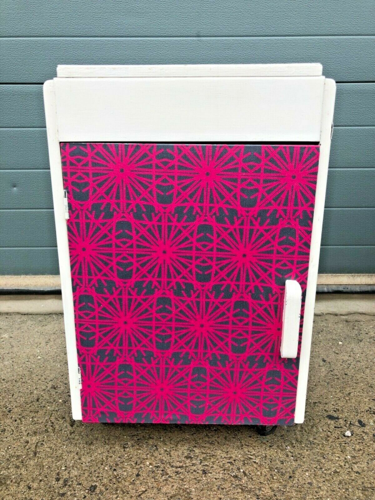 000996.....Unique Funky Pair Of Upcycled Bedside Cabinets / Bedside Lamp Tables