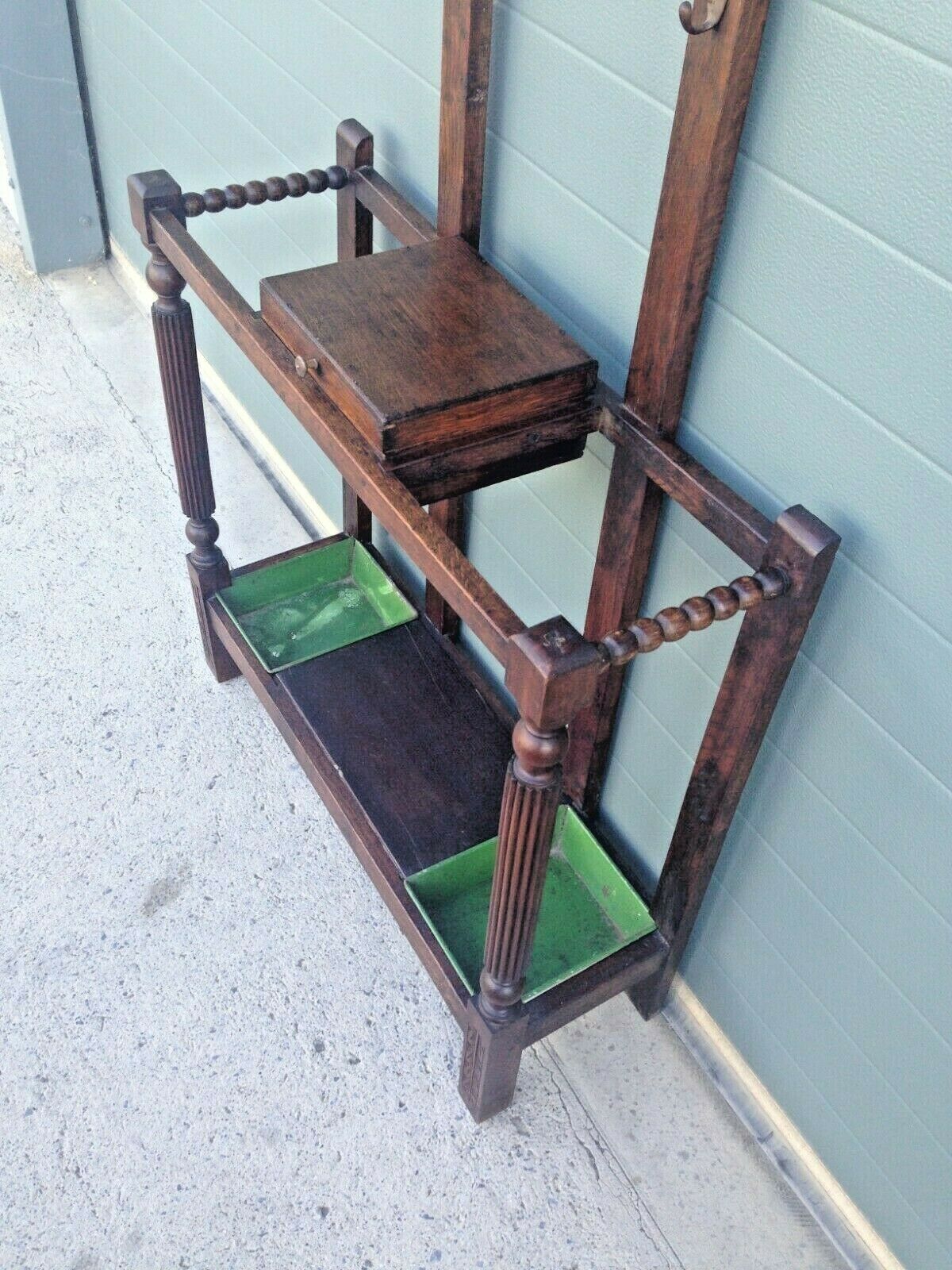 Unique Arts And Crafts Style Hall Stand / Vintage Coat Rack ( SOLD )